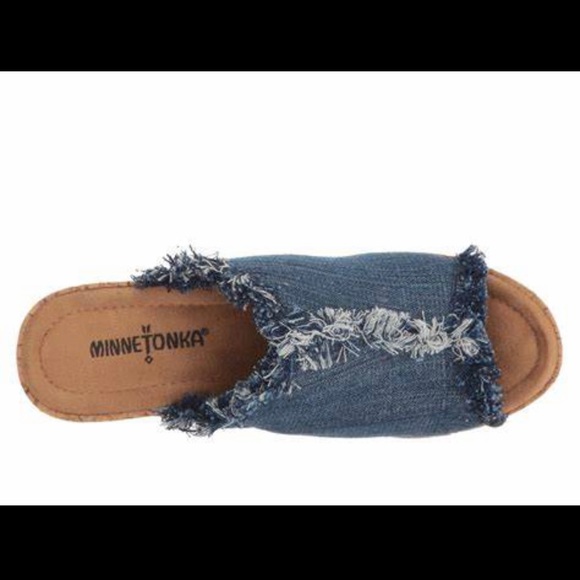 Minnetonka York Denim Wedge 11B - Picture 4 of 4